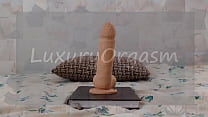hd excited big ass stepsister cumming on big rubber cock on camera porn