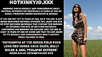 hd pussy hotkinkyjo at the green field fuck long red horse cock dildo belly bulge anal prolapse extreme porn