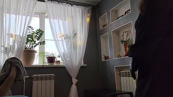 hd massive cumshot mistress chubby vamp in leather gloves does hanjob with elements of blowjob porn