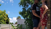 hd outdoor quickie got caught by a neighbour looking over the wall porn
