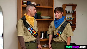 hd momswop explorator boys learning new survival skills with their step moms porn