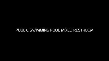 hd spy restroom swimming pool hard cock exposed for a big boobs woman porn