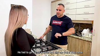 hd i discover my stepsister fucking my step daddy in the kitchen and we end up having a family threesome naty delgado porn