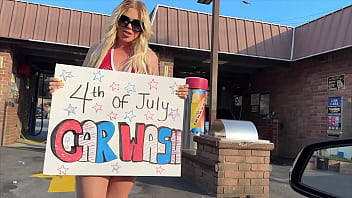 hd 4th of july car wash with pawg paris banks porn