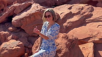 hd wife fucks friend in front of husband while on public hike in the desert sloppy seconds creampie porn
