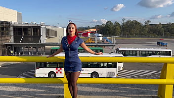 hd colombian air hostess sucks dick in the airport and then gets fucked public sex abella olsen porn