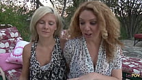 hd heavily as the small titty blonde lesbian experiences a mature pussy eating seance porn