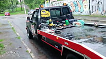 hd crushing car tow truck porn