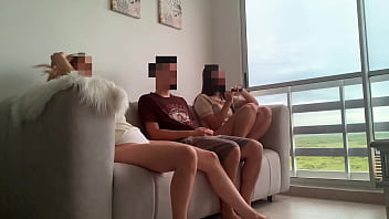 hd my stepsister comes home with her boyfriend to watch a movie and we both end up riding his delicious cock porn