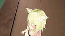 hd nekomata okayu hentai dance hololive underwear cat girl mmd 3d blonde hair clip porn