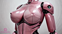 hd pink sex robot bouncing her tits for you to cum on it closeup pov ai porn