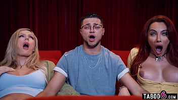 hd shocking guy with a pussy tag teamed by two hot trannies porn