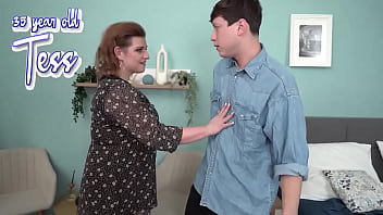 hd curvy 35 year old milf tess seduces her stepson right before he should go on a date he never got to his date but he porn