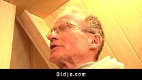 hd horny blonde teen fucked by two nice grandpas porn