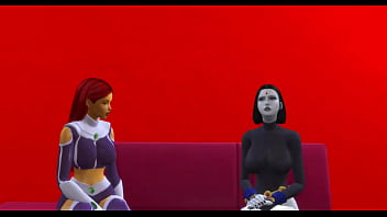hd raven x starfire titan threesome babes porn