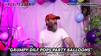 hd grumpy dilf pops party balloons porn
