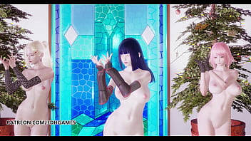 hd mmd twicefeel special hot striptease hinata sakura ino yamanaka naruto hentai 3d porn uncensored porn