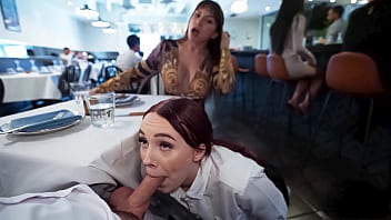 hd sneaky waitress fucks me hard in the restaurant we get caught porn
