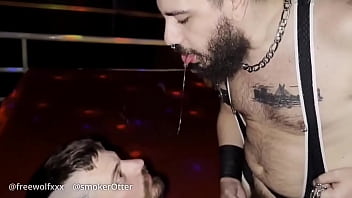 hd the leather handler and his obedient smoker part iismokerotter handles freewolfxxx by his cock piercing in this hot porn